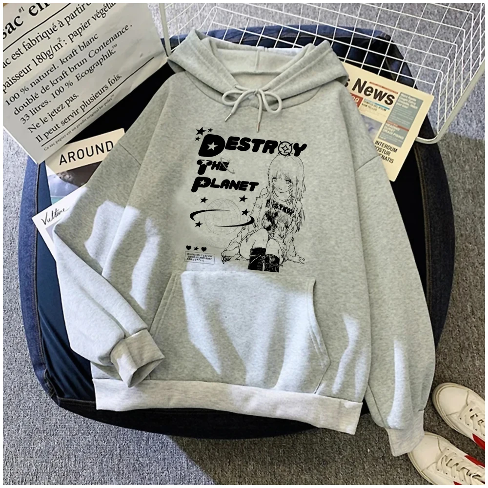 

Y2k топы, толстовки, женская одежда с японским рисунком, женская рубашка с капюшоном в Корейском стиле