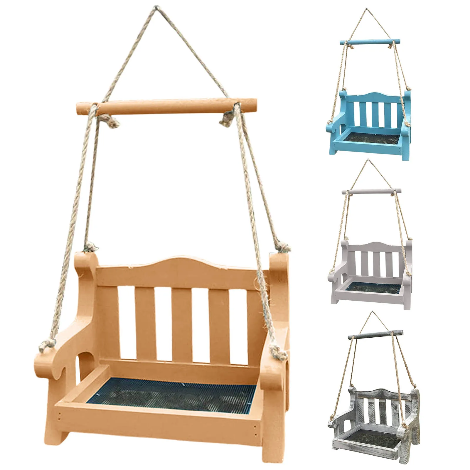 

Parrot Food Feeder Fun Bird Swing Feeder Parrot Feeding Toy Wooden Pet Feeding Supplies Parrot Feeding Toy Wood Bird Stand