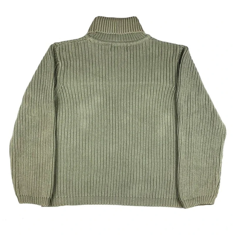 Men's Retro Knitted Sweater Autumn and Winter Pullover Turtleneck Sweater Unisex Y2K Harajuku Large Size Print Chic Aesthetic