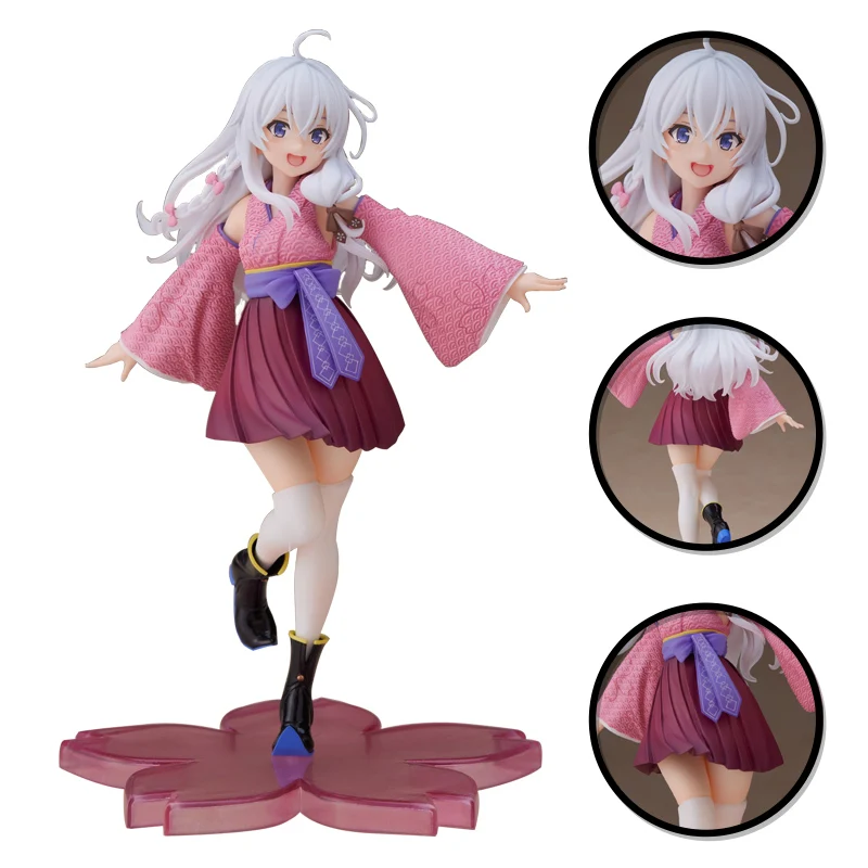 

20CM Anime Figure Japanese Version Anime Figure Scenery Witch's Journey Ashen Witch Mage Action Figure Kimoni Model Toys Doll