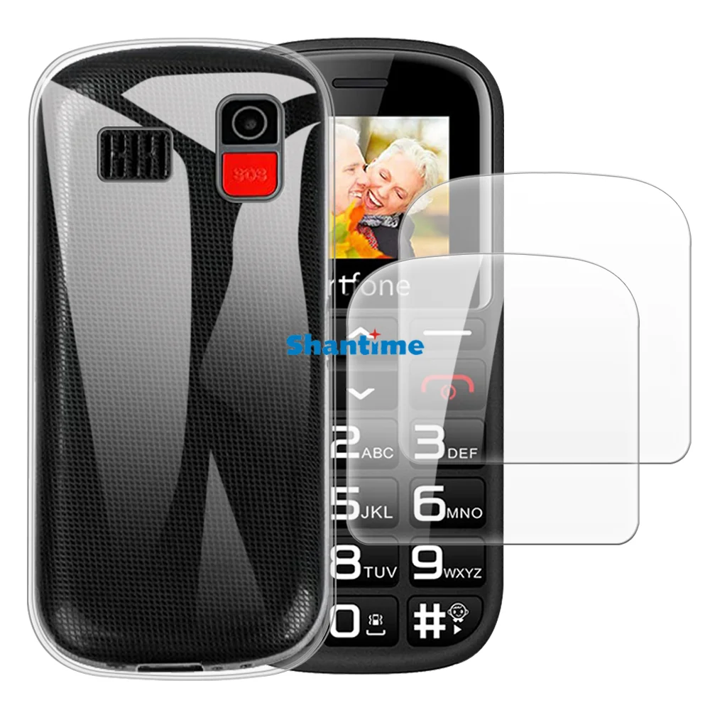 Мягкий чехол + 2 комплекта защитных пленок из закаленного стекла для Artfone CS182 CS188