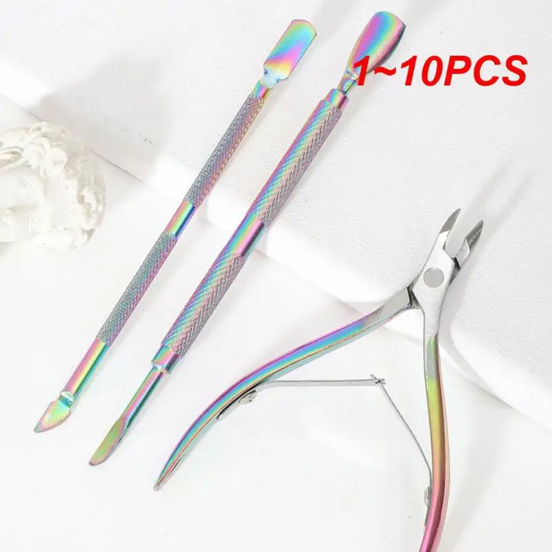 

1~10PCS Stainless Steel Cuticle Nipper Clipper Dead Skin Remover Scissor Cutter Rainbow Plier Metal Nail Art Manicure Pedicure