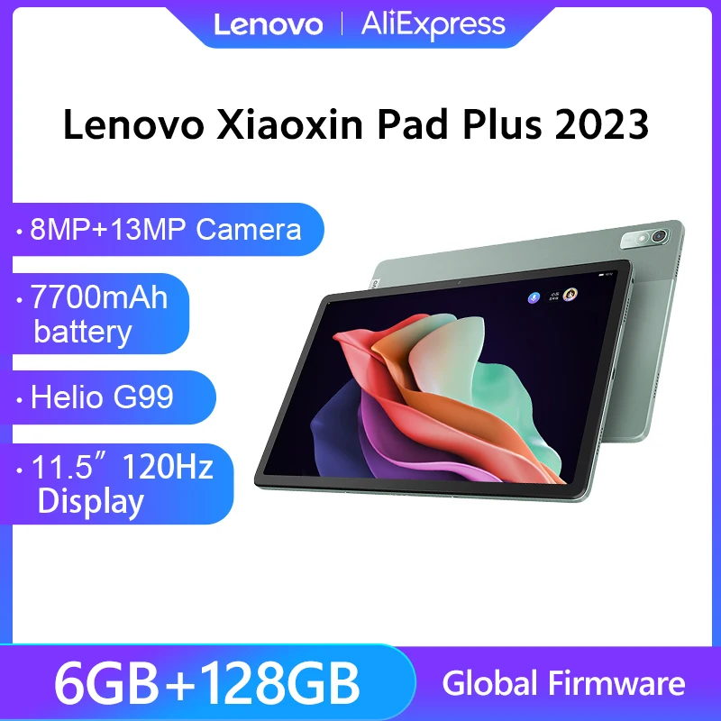 

Global ROM Lenovo Tab P11 Plus 2023 или XiXin Pad Plus 2023 11.5 "120 Гц экран Helio G99 6 ГБ 128 ГБ планшет Android 12 7700 мАч