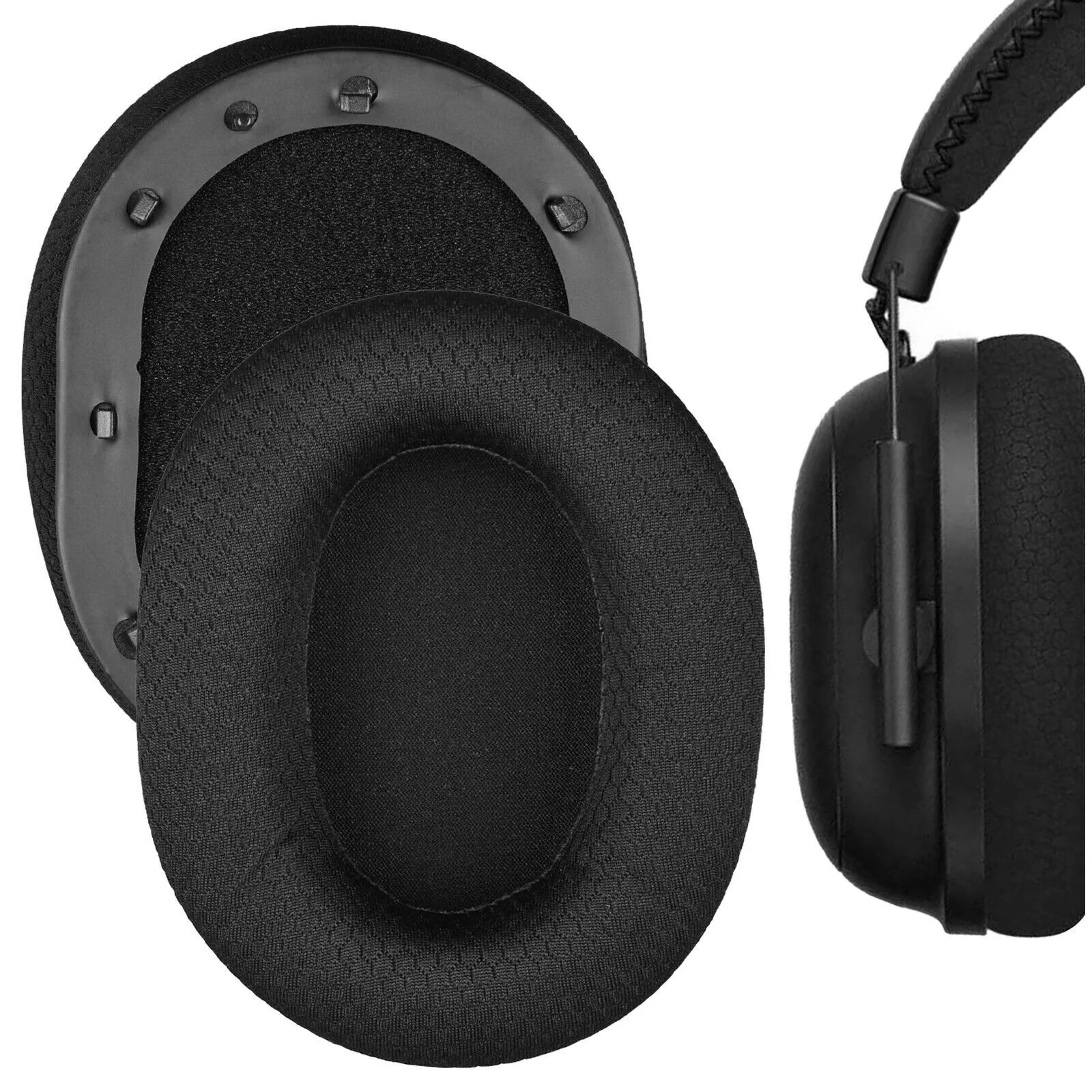 

1Pair Breathable Ear Pads Cloth Cushion Cover Earmuffs For Razer BlackShark V2/V2 Pro Headphone Accessories
