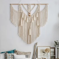 big macrame wall hanging tapestry with tassels hand woven nordic style for living room bedroom house art decor boho decoration
