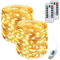 5m10m led string lights with remote control 8 modes christmas fairy light for christmas wedding garden decor usb led garland