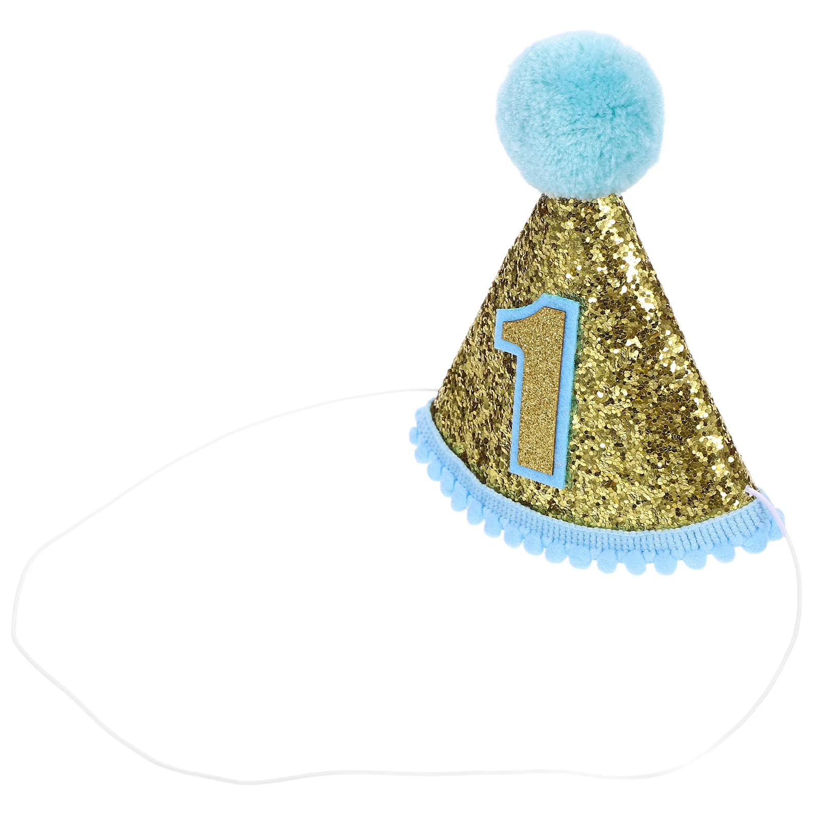 Коническая кепка детская тиара золотой декор конусная шляпа на день рождения