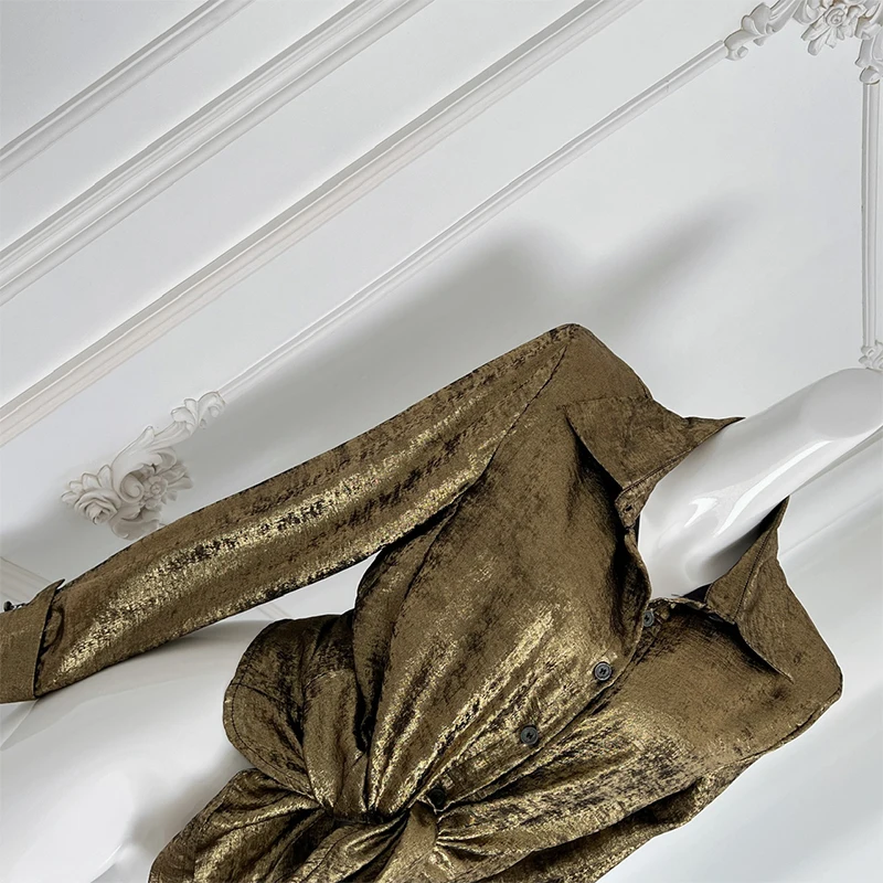 Женская рубашка в винтажном стиле Y2k с длинным рукавом