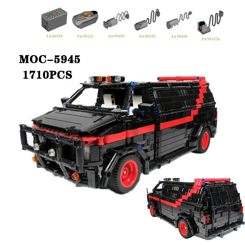 

Classic Building Block MOC-5945 Battle Van High Difficulty Splicing 1710PCS Adult and Children's Birthday Christmas Toy Gift