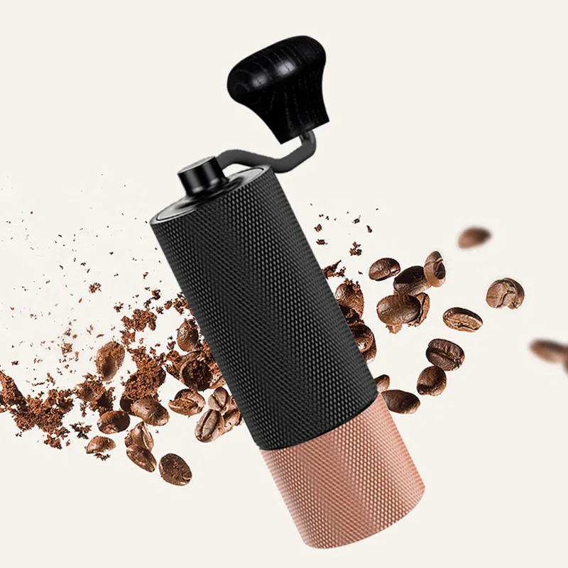 Manual Coffee Grinder Stainless Steel Burr Coffee Bean Grinder Hand Coffee Grinder Portable Adjustable Grinde Mill Home Office