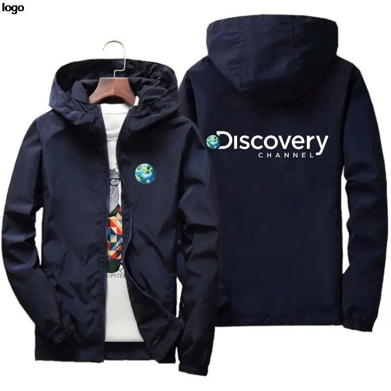 

New Hot Saleing Discovery Channel Print Jacket mens windbrea Survey Expedition Scholar Top Jacket Outdoor Clothing Windbreake