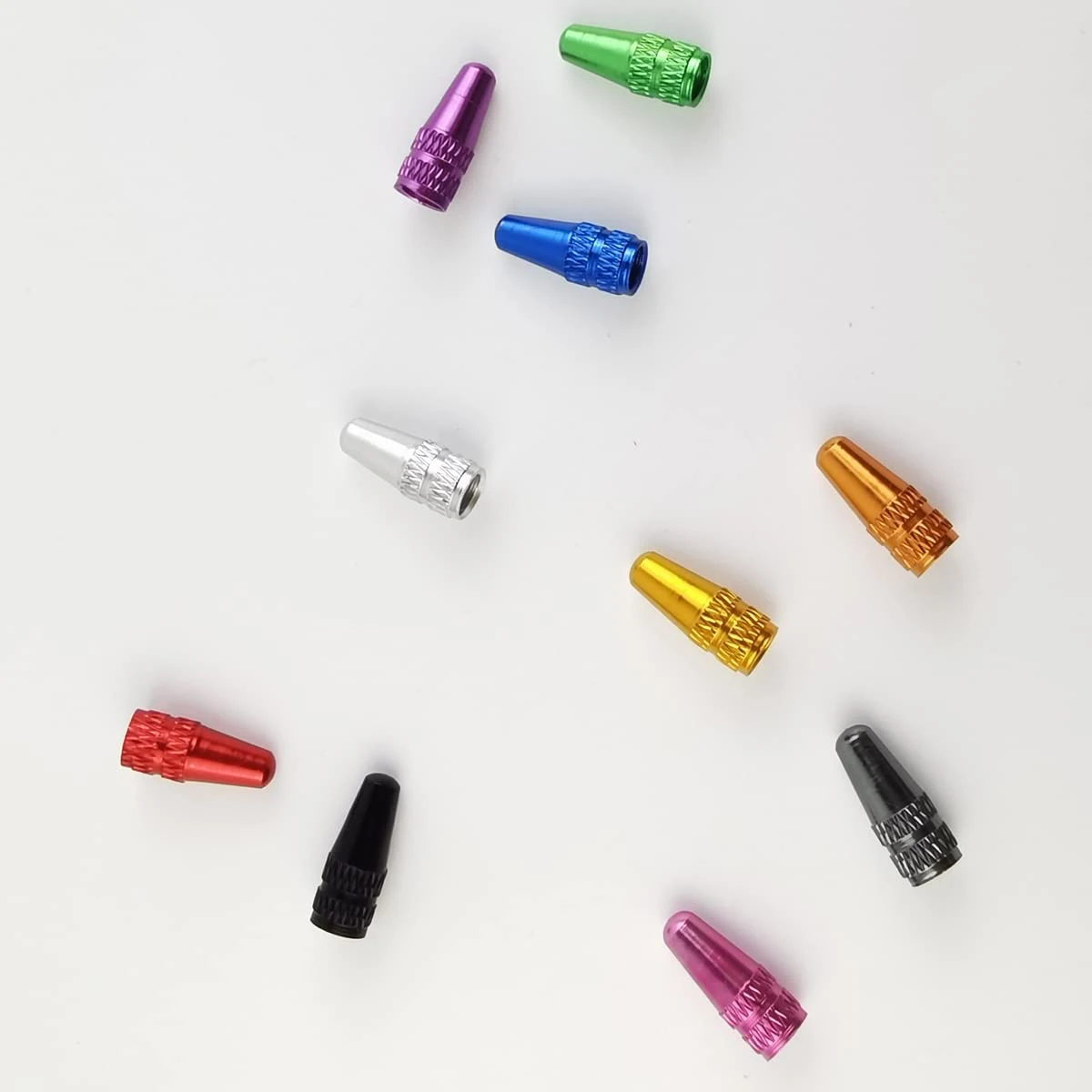 50 шт. велосипедная крышка клапана Presta алюминиевая велосипедного колпачки для