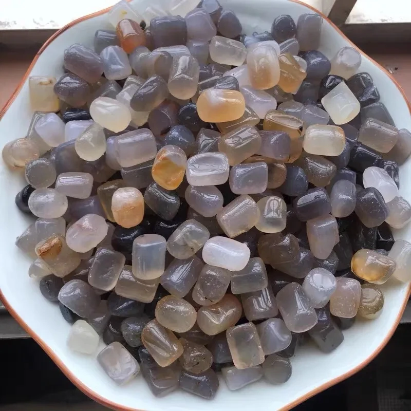 500G Natural Color Agate Original Chalcedony Big Stone Polishing Seed Fish Tank Flower Pot Carving DIY Decorate Ornaments