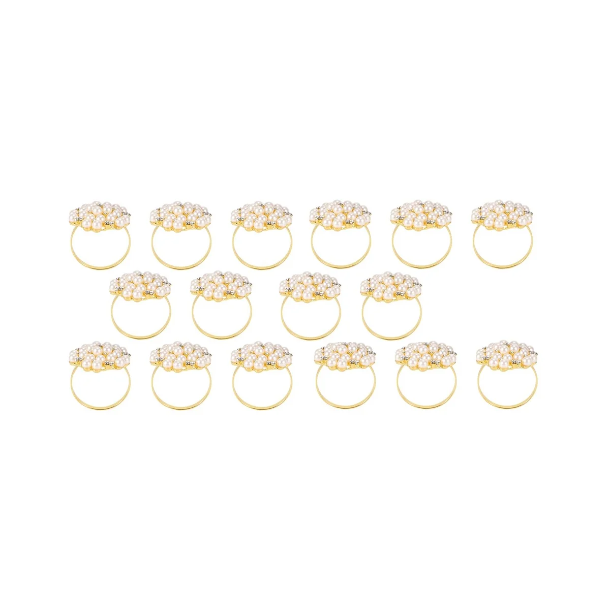 

16Pcs Napkin Rings Exquisite Alloy Napkin Ring Napkin Buckle for Wedding, , Table Decoration