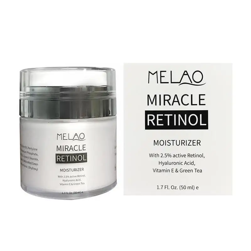 

MELAO 50g Retinol Moisturizer Cream Day Night 2.5% Lines Retinol Fine Acid Hyaluronic Wrinkles Cream Reduces Cream Face F9W3