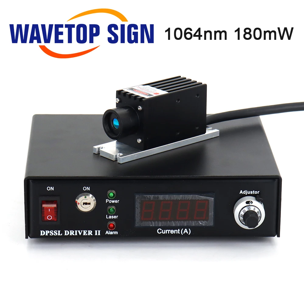 WaveTopSign 532nm 100mW 1064nm Цифровой дисплей Регулируемый лазерный модуль TEM00 Одномодовый