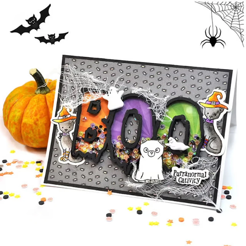 

Halloween BOO Alphabet Shaker Cutting Dies Stencils Die For Paper Card Making Scrapbooking dies Metal Dies Nouveau Arrivage 2022
