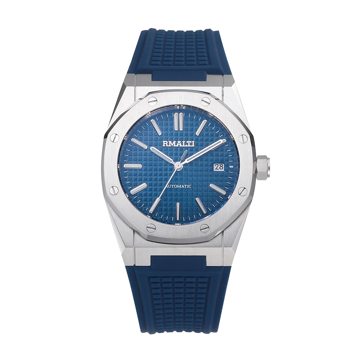 

RMALTI Business Men's Watch Waffle Dial 39mm Diver Miyota 9015 Automatic Mechanical Man Watches Bracelet 20Bar Stainless Steel
