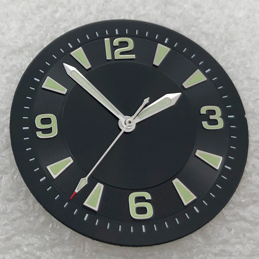 

Watch Parts 33.6mm Dial+Hands Green Luminous Fit ETA2836 Miyota8205/8215 Mingzhu 2813/3804 Movement