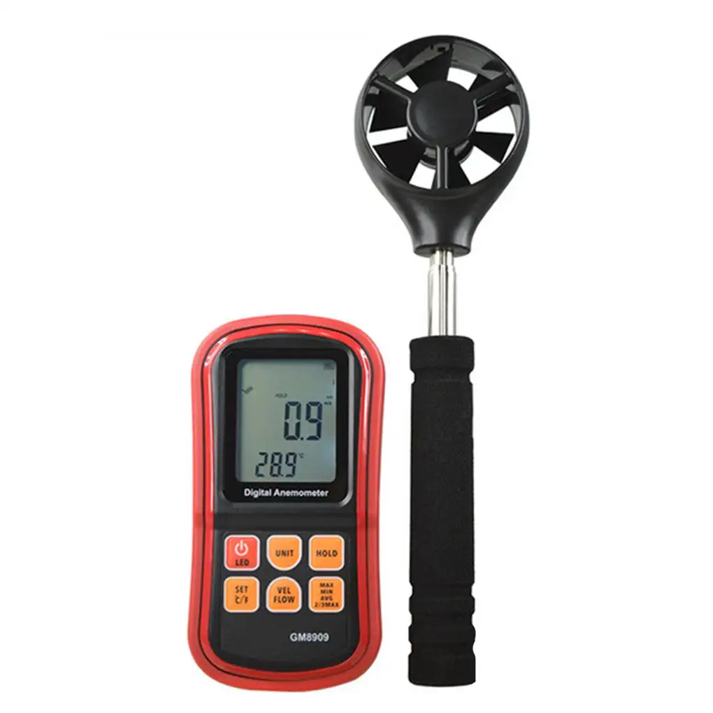 

Цифровой анемометр с ЖК-дисплеем для измерения скорости потока воздуха с подсветкой для серфинга