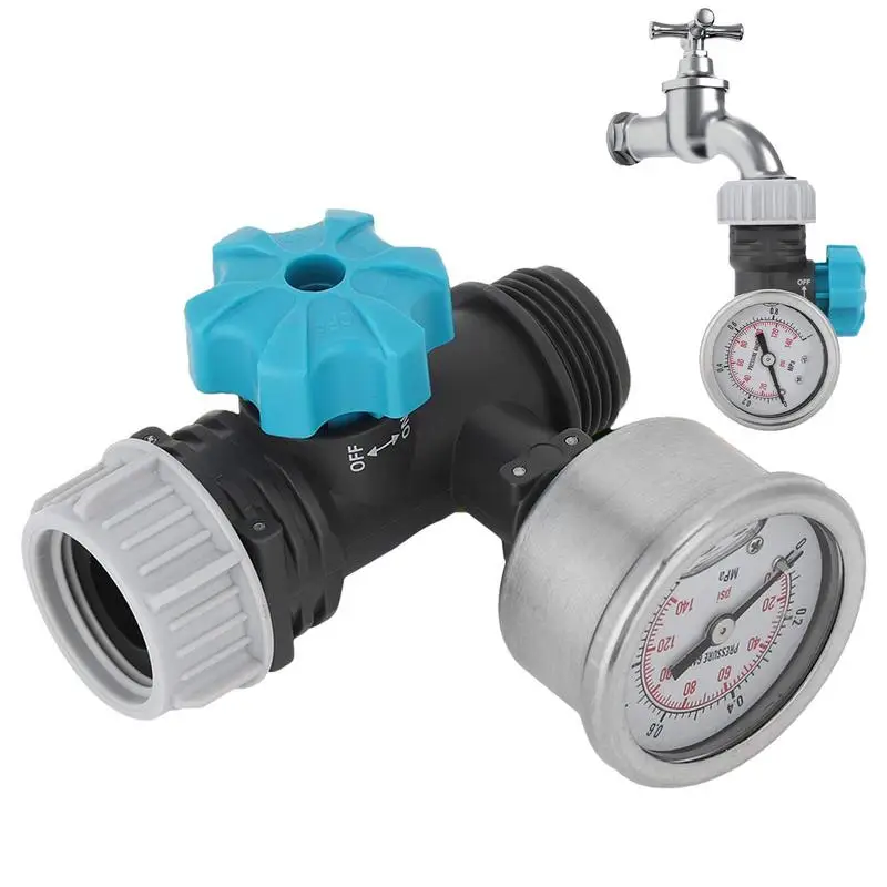 

Water Pressure Regulator Adjustable Water Reducing Val ve With Gauge Pressure Regulating Val ve No Air Leakages For Garden Hose