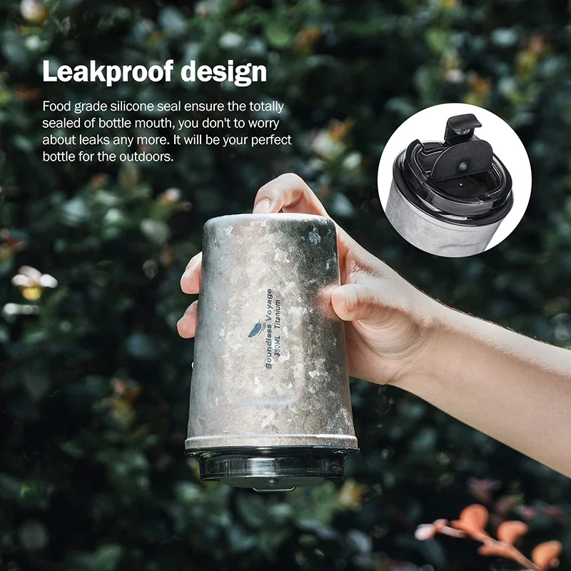 380 мл титановая изолированная чашка для питья с двойными стенками вакуумная