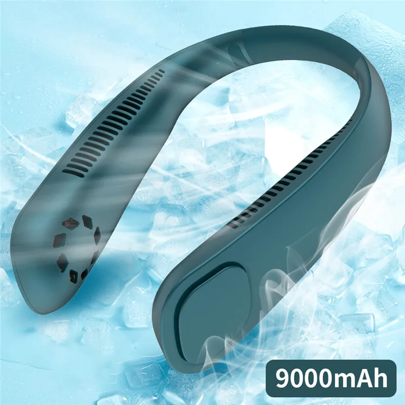 

Portable Mini Neck Fan Bladeless Fan Rechargeable Leafless Hanging Fans Air Cooler Cooling Wearable Neckband Fans
