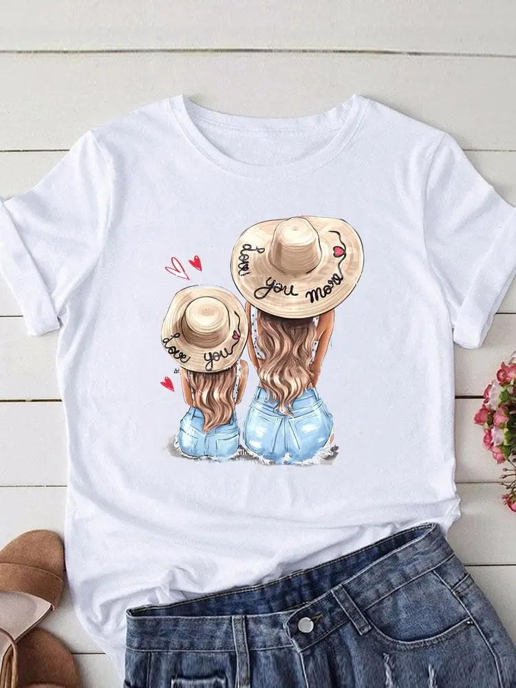 

Watercolor Mom Mama Trend Short Sleeve Women Print Summer Graphic T Shirt Casual Clothing Fashion Clothes Tee T-shirt Female Top