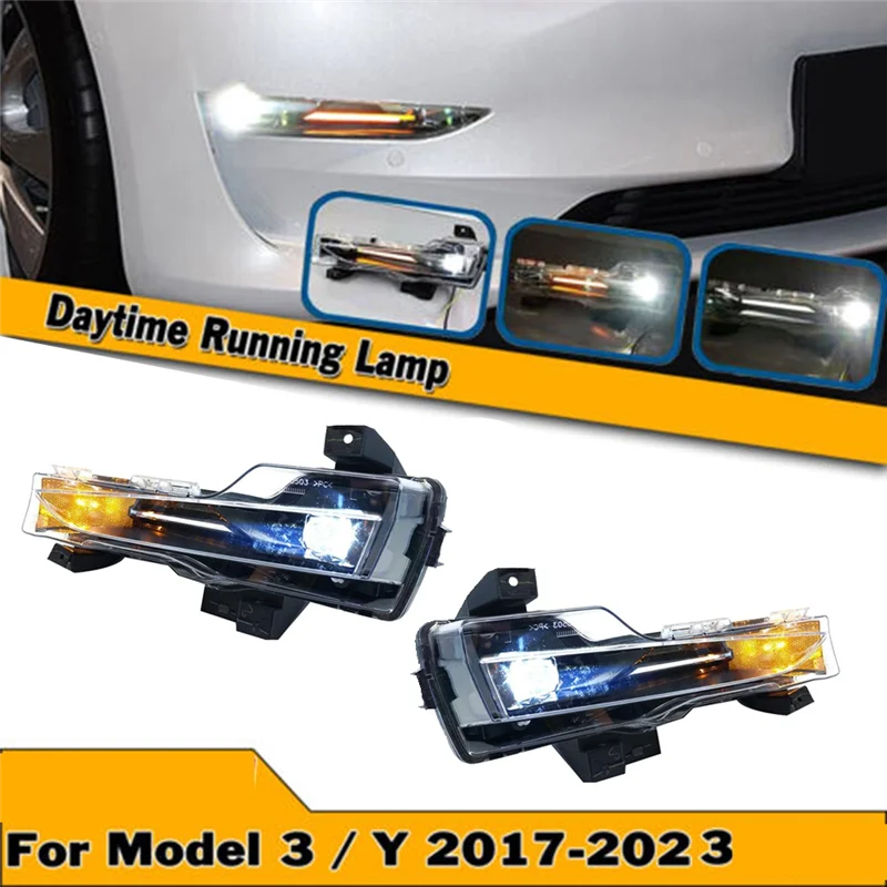 1077392 -00-F Правая фасция Противотуманная фара в сборе Янтарный Drl Up-Level для Tesla Model 3/Y