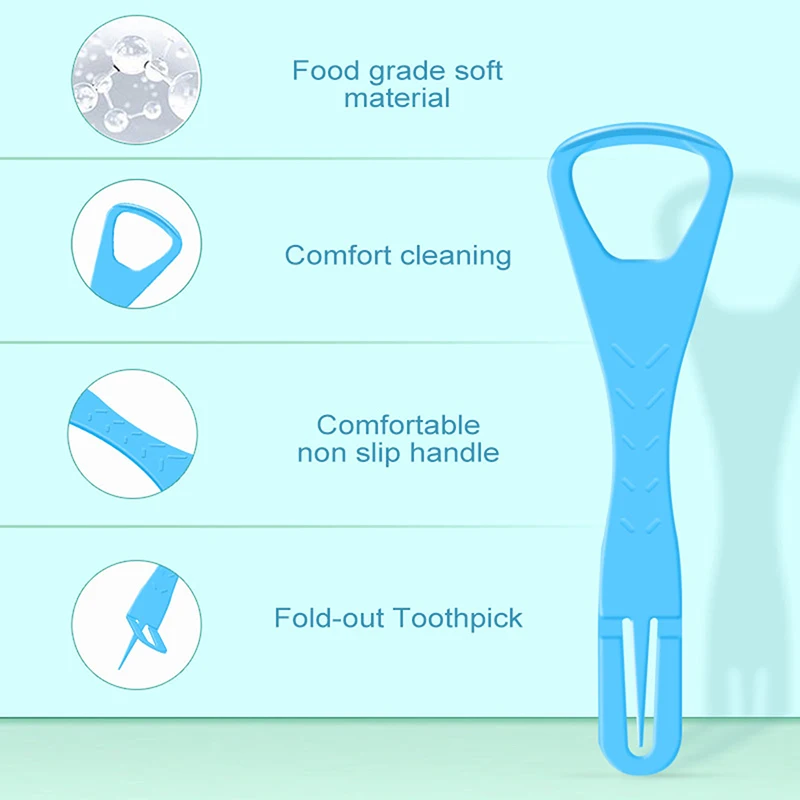 Скребок для языка взрослых одноразовый инструмент чистки пластиковый скребок