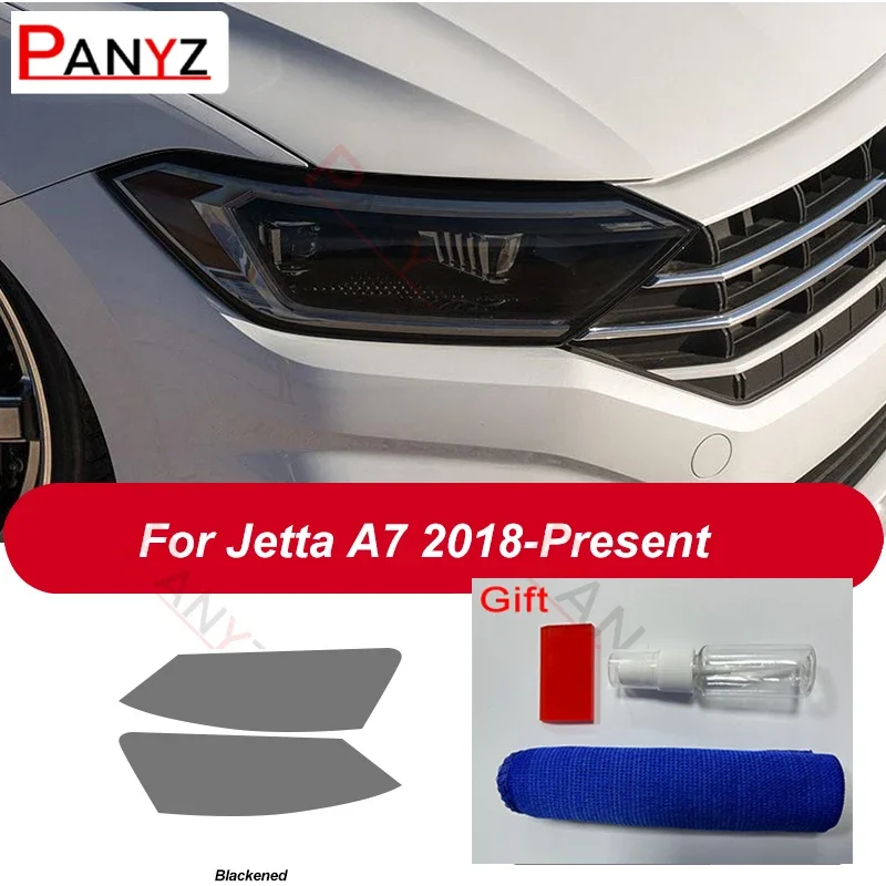 

2 шт. защитная пленка для автомобильных фар, прозрачная черная наклейка из ТПУ для Volkswagen Jetta VW MK6 A6 MK7 A7, аксессуары