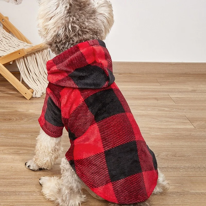 

Красная одежда для собак, толстовка с капюшоном в стиле ретро, сетчатая Одежда для собак, элегантный костюм для домашних животных, весна-лет...