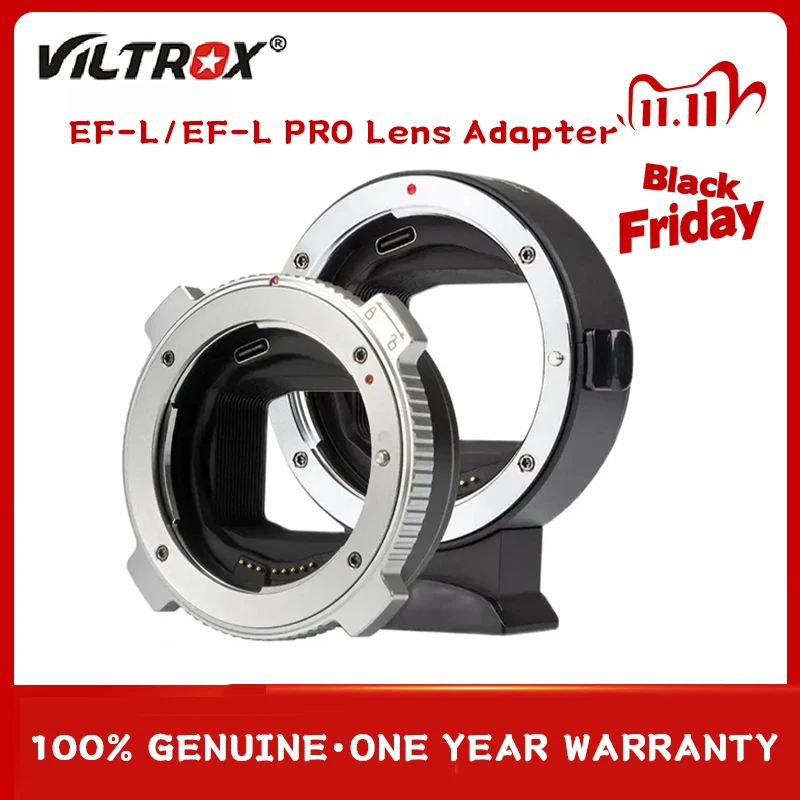 Адаптер для объектива VILTROX EF-L/EF-L Pro с автофокусом и кольцом безопасности Canon EF/EF-S