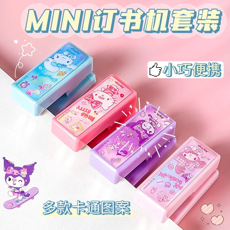 

Kawaii Sanrio Stationery My Melody Cinnamoroll Kuromi My Melody Mini Stapler Cartoon Cute Student School Supplies Staplers Gifts