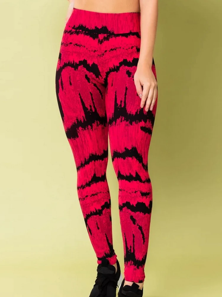 2023 New Tiger Pattern Yoga Pants Sport Leggings Women High Waist Push Up Tights Fitness Workout Leggins Gym Clothing