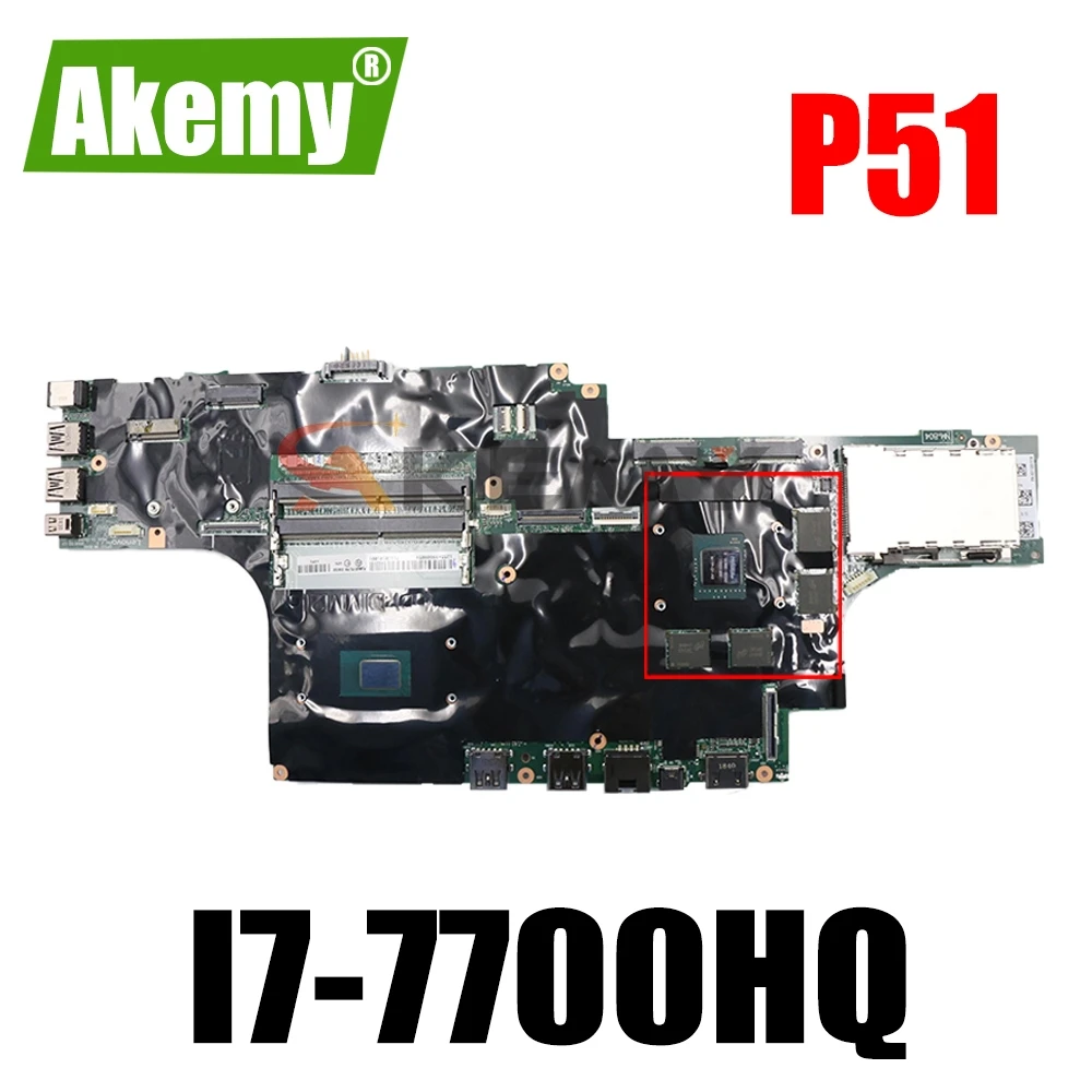 

Laptop motherboard For LENOVO Thinkpad P51 NM-B041 I7-7700HQ N17P-Q1-A1 Mainboard