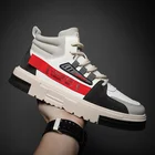 Мужская повседневная обувь, Новинка осени 2022, высокие дышащие легкие мужские кроссовки, смешанные цвета, износостойкие уличные Нескользящие кроссовки