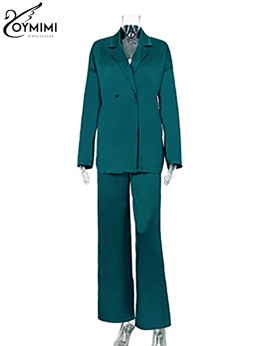 Женский однотонный брючный комплект из двух предметов