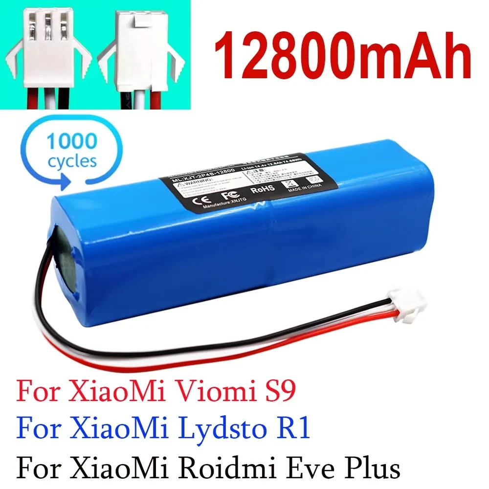 

Batería de iones de litio recargable Original para XiaoMi Lydsto R1, Robot aspirador, paquete de batería con capacidad de 12800m