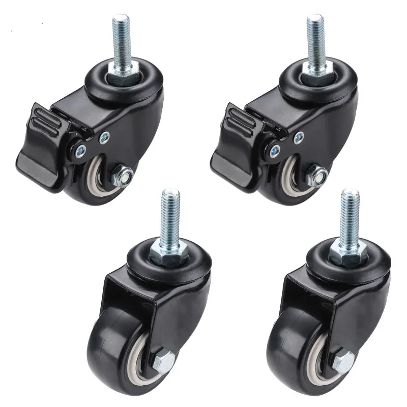 

4Pcs Furniture Caster Heavy Duty 200kg 1.5 Inch 40mm 360 Rotatable Screw Swivel Castor Wheels Trolley Rubber Protective