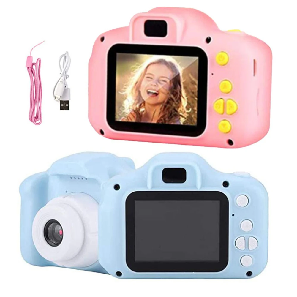 

Kids Camera Candy Color HD Children's Camera Mini Toy with Rope Take Photo and Video Small SLR Gift Camera Keychain Accessorie