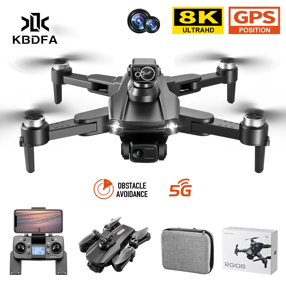 

FBDFA RG108 Max GOS Дрон 8K профессиональная двойная HD камера FPV 3 км аэрофотография бесщеточный двигатель складной Квадрокоптер игрушки