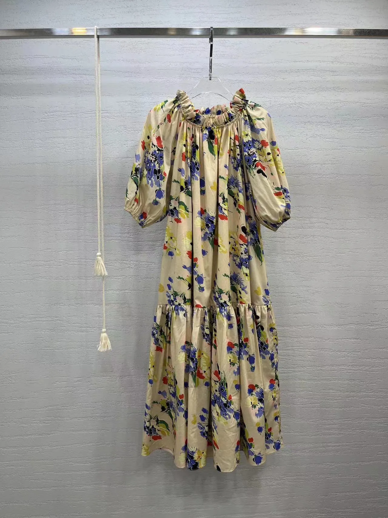 

2023 spring and summer women's clothing fashion new Printed Loose Dress 0621