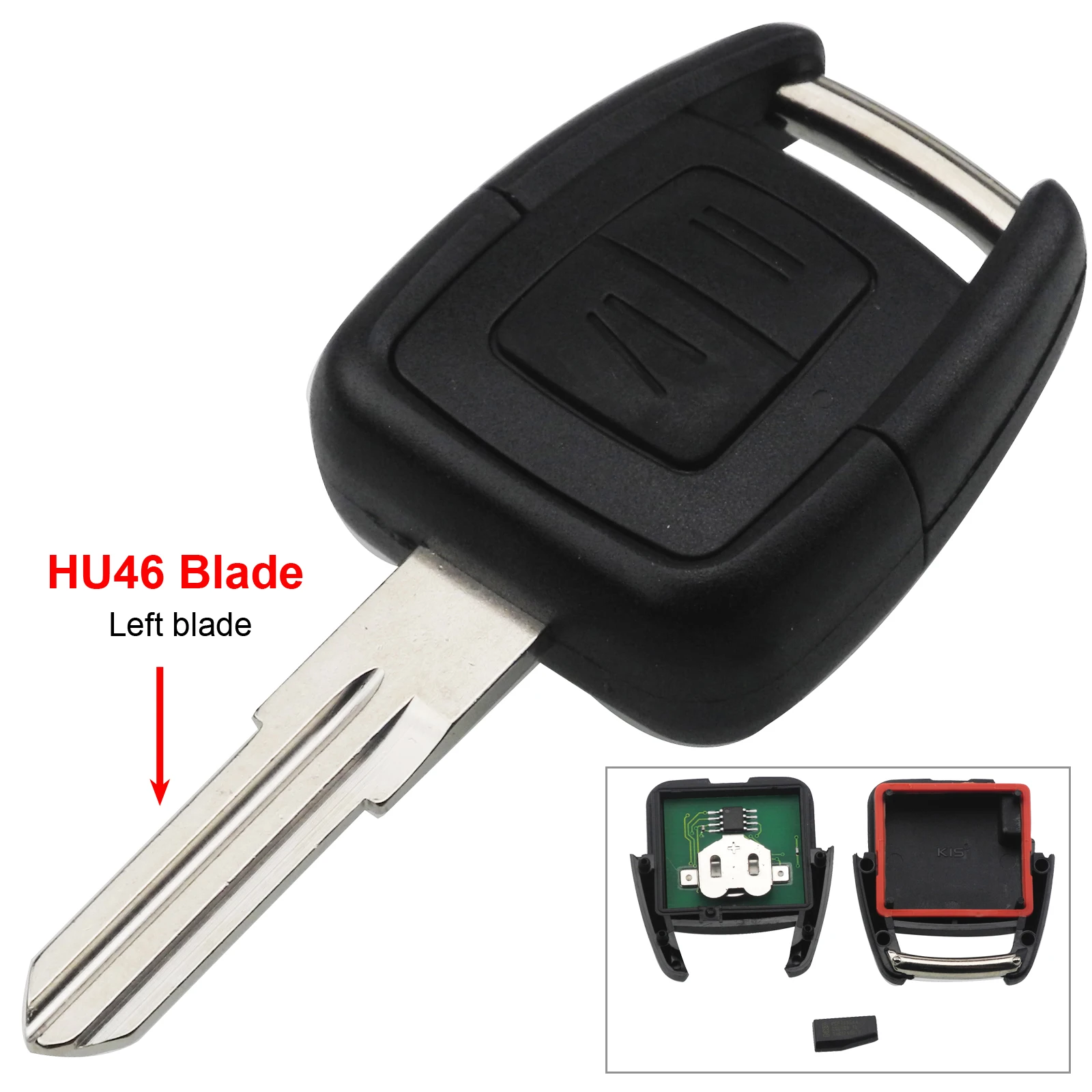 

Jingyuqin 2 кнопки 433 МГц брелок дистанционный ключ для Opel DELPHI Vauxhall Astra 1998-2005 с чипом ID40 HU43 HU100 YM28 HU46 Blade