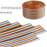 1meter 10141620263440506064 pin color flat ribbon cable rainbow wire for fc connector