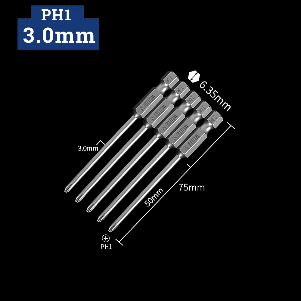 

Насадки для крестовой отвертки Phillips S2 5 шт.