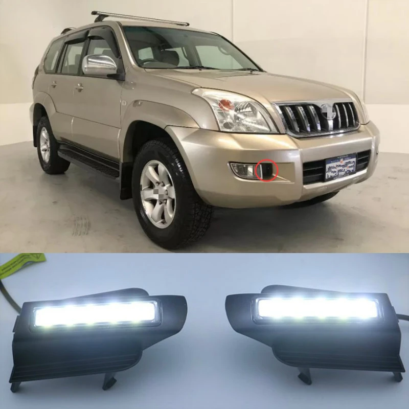 Автомобильный светодиодный Drl для Toyota Prado 120 LC120 GRJ120 2002 ~ 2010 дневные ходовые огни