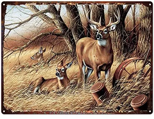 

Олень в винтажном стиле, животное фермерское настенное украшение для дома, гаража, бара, мужская пещера, забавные жестяные знаки