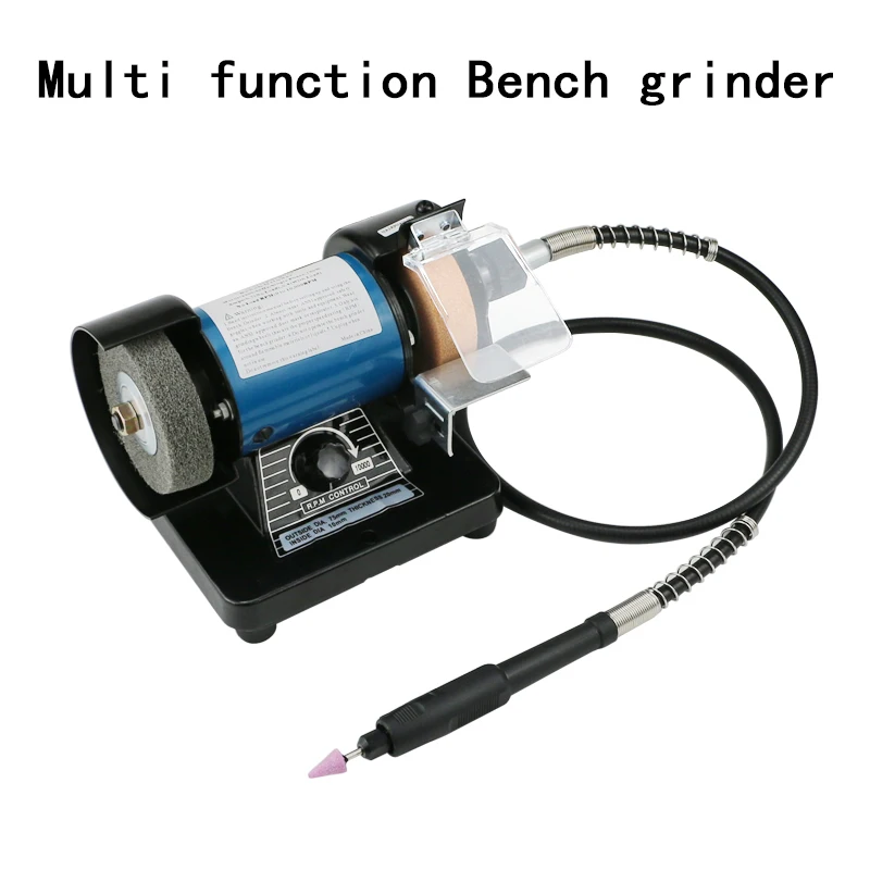 

Mini Bench Grinder Electric Versatility Grinding Machine 4mm Chuck Variable Speed Rotary Tool With Flexible Tube Power Tools