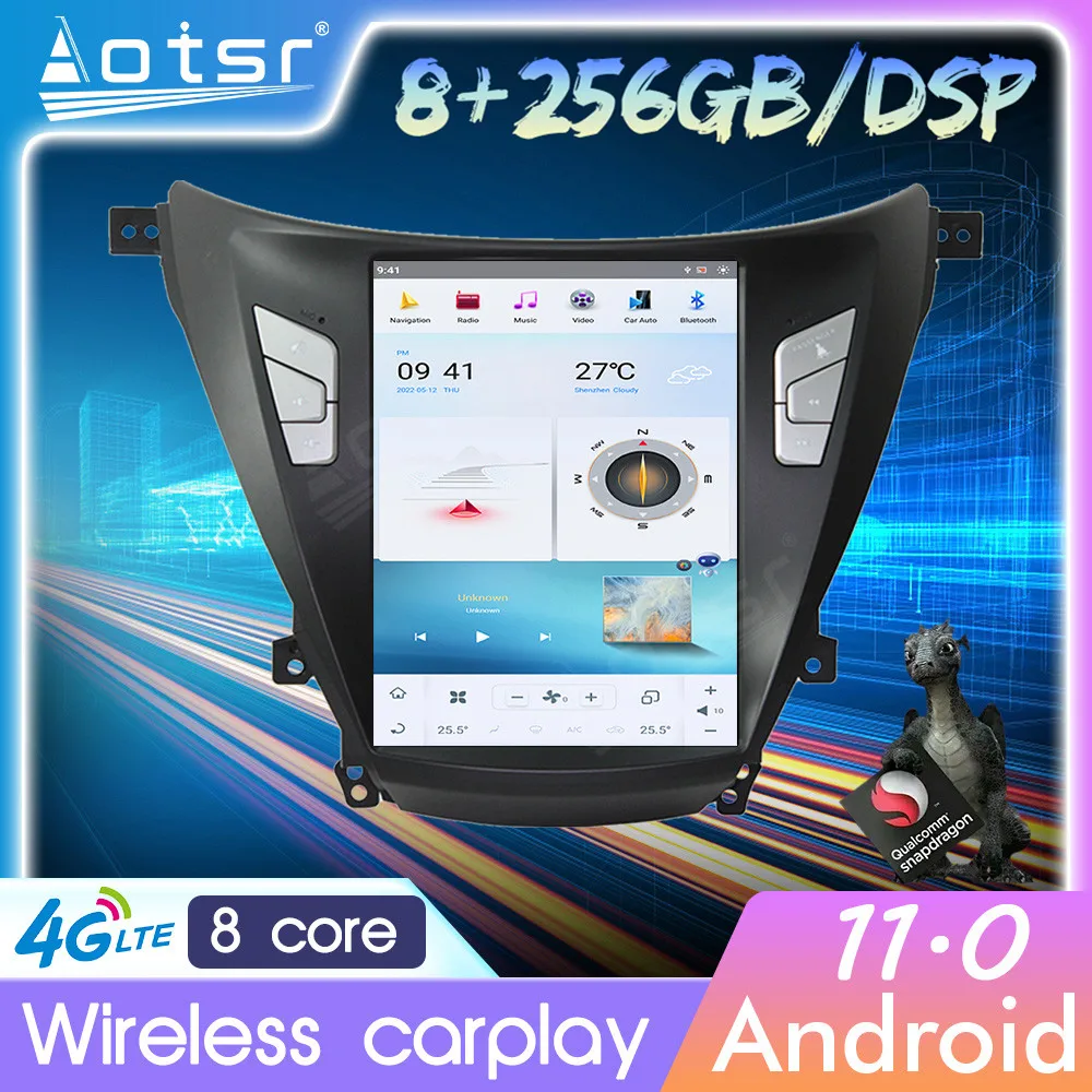 

Android 11 автомобильный Радио центральный мультимедийный плеер Carplay приемник для Hyundai Elantra Avante I35 2011-2018 аудио стерео головное устройство